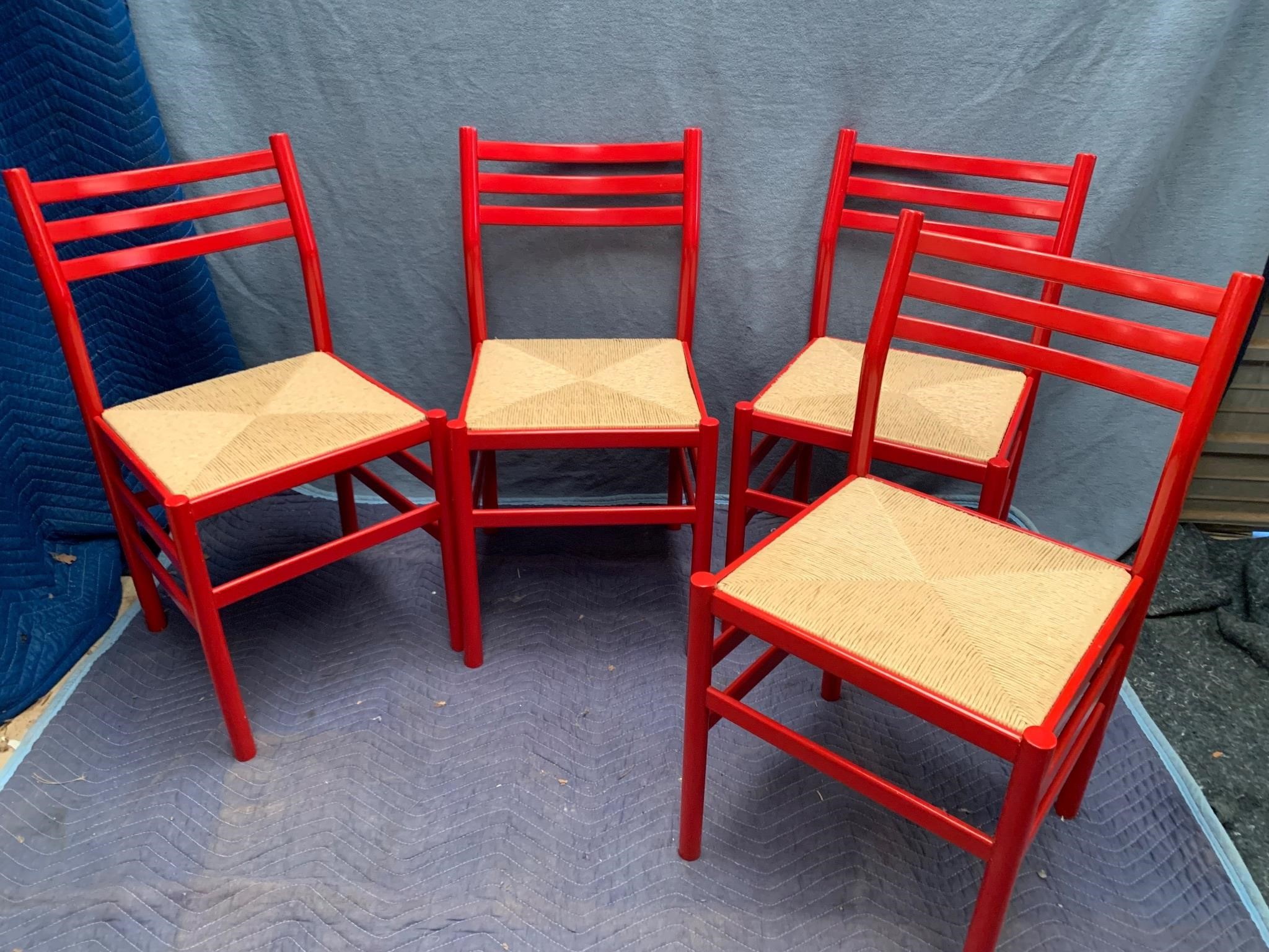 4 Red Chairs