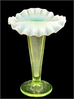 Yellow Vaseline Glass, Jack In the Pulpit Vase
