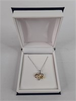 .925 Silver Infinity Heart Pendant Necklace