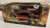 1928 Chevy No.4 Die Cast Metal Bank(6"L)