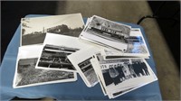 box of black & white train photos