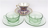 TEA CUPS AND SAUCERS - LOT OF THREE