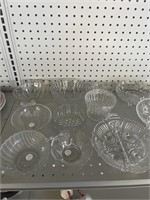 Clear Cut Glass Bowls & Serving Dishes