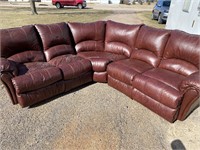 Lane Reclining Leather Couch Set