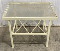 (AR) 
Glass Top Metal Patio Table
*glass top is