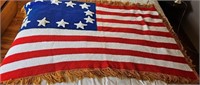 Handmade American Flag Afghan