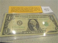 1963 B SCARCE $1 BARR NOTE