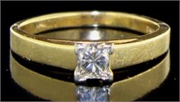 14kt Gold Princess Cut 1/3 ct Diamond Ring