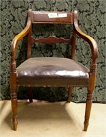 Antique Sheridan Leather Seat Chair