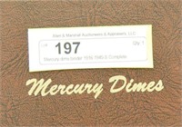 Mercury dime binder 1916-1945-S Complete