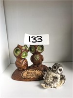 Set Of Ceramic Owl Decorations Busch Gardens and