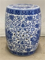 Blue & White Garden Stool