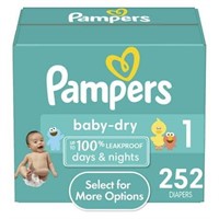 Pampers Baby Dry Diapers Size 1  252 Count (Select