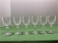 6 Waterford Crystal Goblets 7 5/8" H