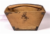 Chinese rice harvester bucket, tapered wooden