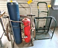TORCH CARTS w/ ACETYLENE GAGES & TORCH