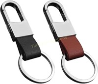 EXKOKORO Leather Keychain Holder  2-PACK