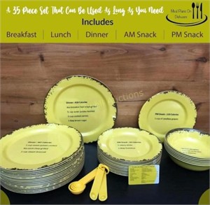 Solid Bamboo Weight Loss Dish Set for Women