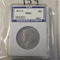1971 D MS68 Kennedy Half Dollar