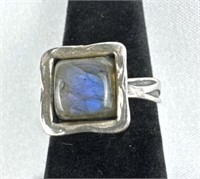 925 Silver Labradorite Ring