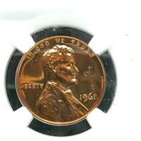 1961 PENNY 1C PF67RD NGC