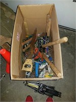 LARGE BOX OF GARDEN TOOLS
