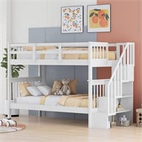 Harper & Bright Designs Twin Over Twin Bunk Beds