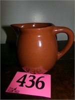 BROWN POTTERY PITCHER