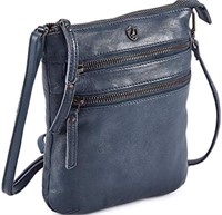 Roma leathers genuine cross body purse bag