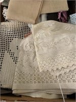 Table of linens & fancy work