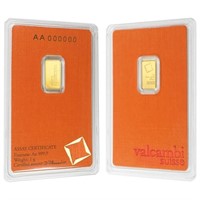 One Gram: Valcambi Suisse Gold Bar