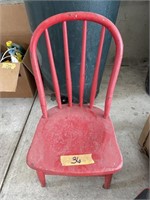 red child's chair  25" tall