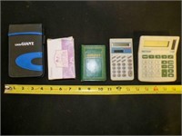 1 mini address book, 4 calculators