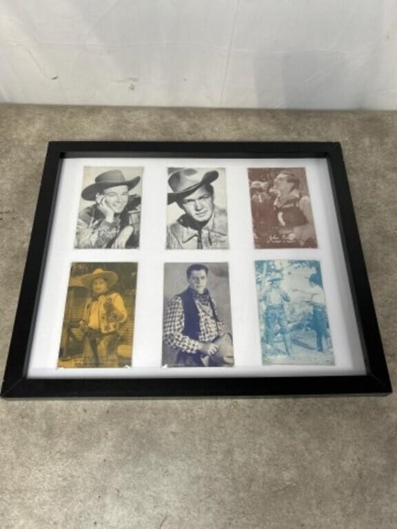 Cowboy Western framed postcards