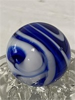 Lg Contemporary Cobalt Swirl Marble