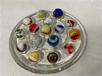 Lot of 16 Assorted Marbles