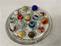 Lot of 16 Assorted Marbles