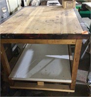 large mobile workstation table bench square