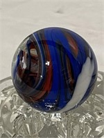 Lg Contemporary Glass Swirl Marble
