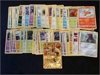 50+ Pokemon Cards Lot With Gold Foil