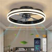 Ltsaeru Modern Indoor Flush Mount Ceiling Fan