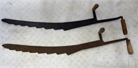 (2) ANTIQUE HAY KNIVES