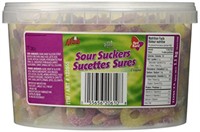 2024 febRed Band Sour Suckers Candy, 300 Count