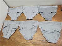 NEW Hanes 6 Boy's Grey Brief's