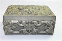 Victorian Style Metal Jewelry Box