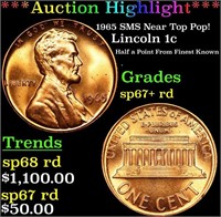 ***Auction Highlight*** 1965 SMS Lincoln Cent Near