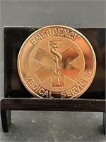 Emergency Medical Services 1 Oz Copper Round