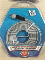 Lot of 12 Micro USB Sync/Charge Cable 6.5ft