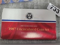 1987 UNCIRCULATED US MINT COIN SET
