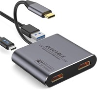 NEW 4-in-1 USB C to Dual HDMI Adapter 4K